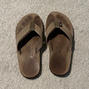 Rainbow Men's Brown Flip Flops